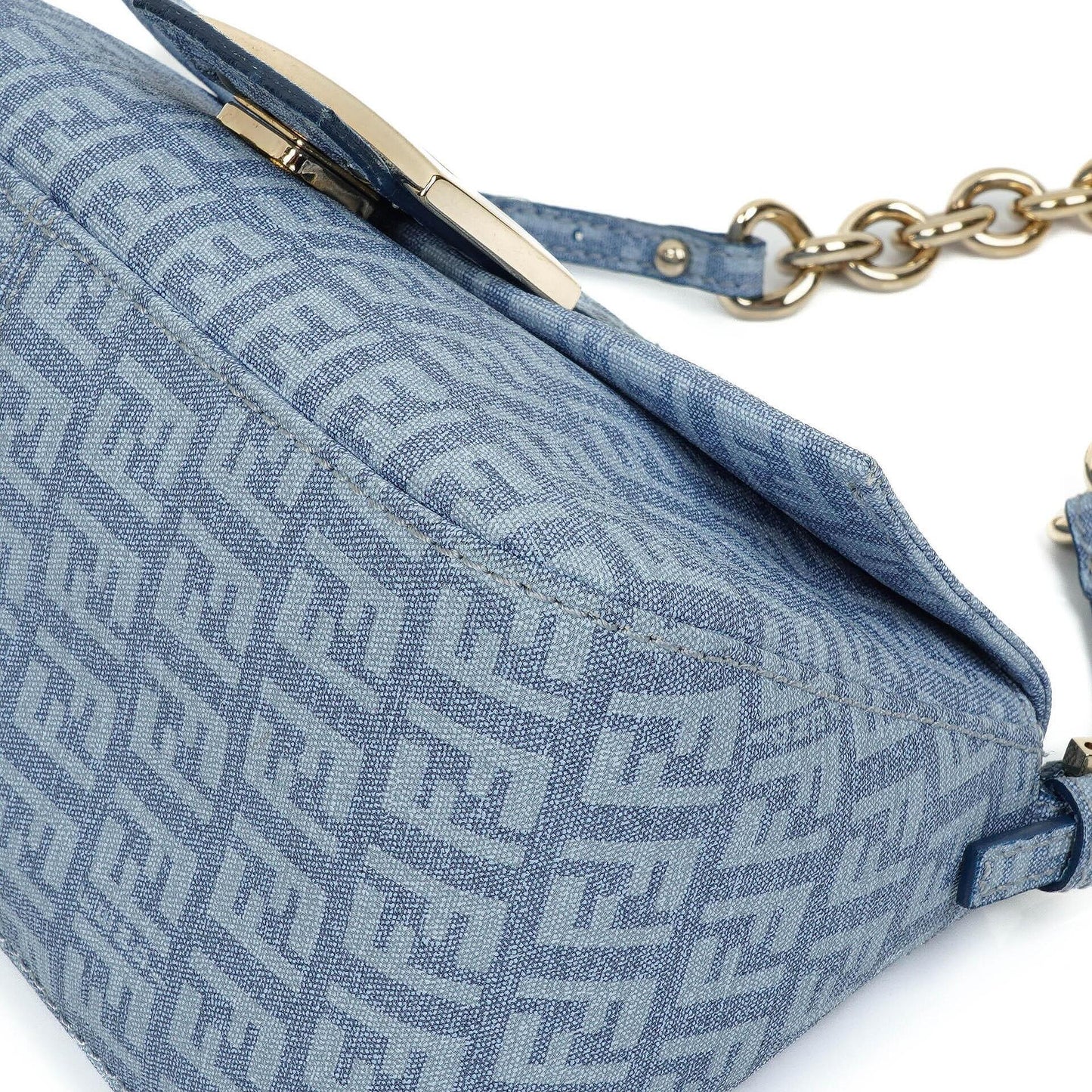 Fendi Mini Mamma Forever Blue Shoulder Bag