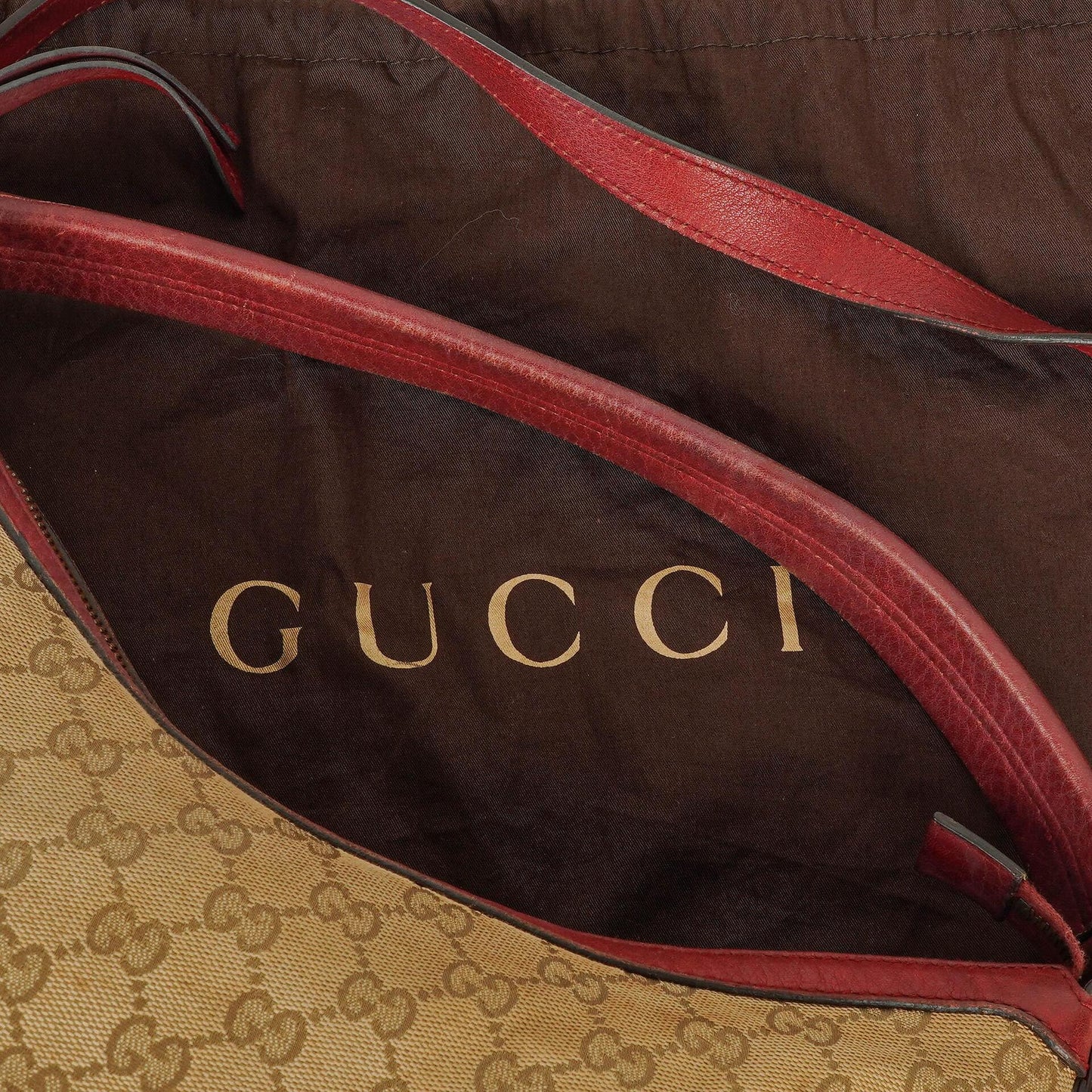 Gucci Miss GG Original Beige/Raspberry GG Canvas Hobo Bag