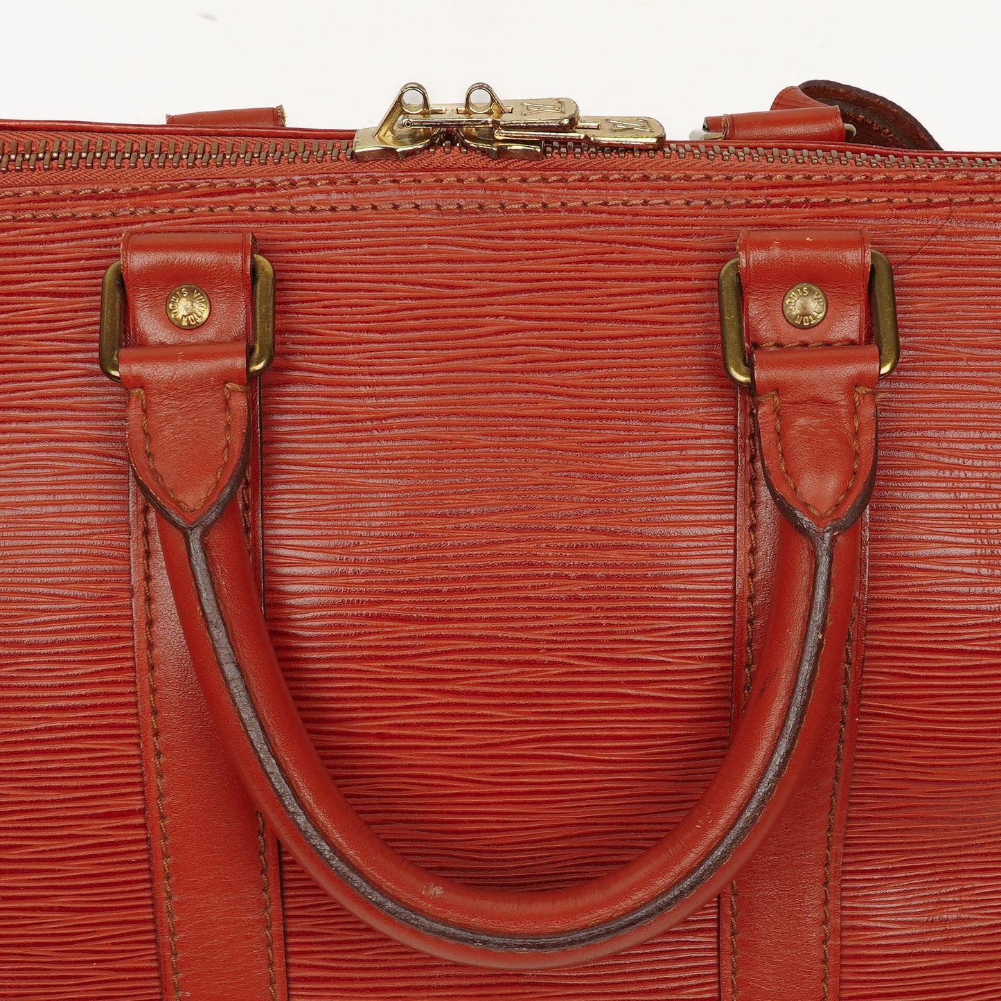 Louis Vuitton Keepall 45 Brown EPI Leather Travel Bag