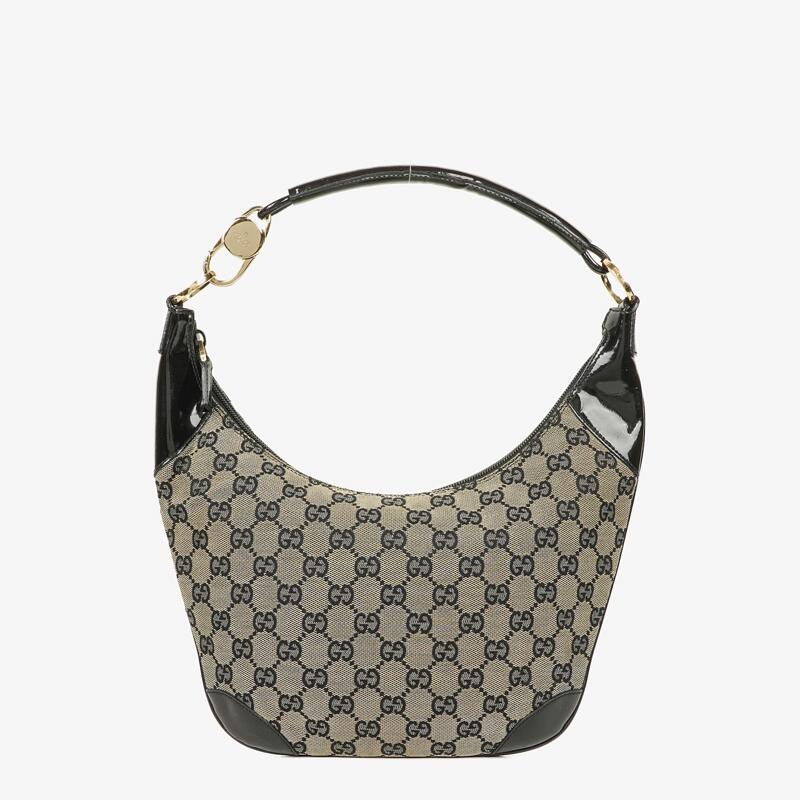 Gucci GG Canvas Handle Ring Hobo Bag