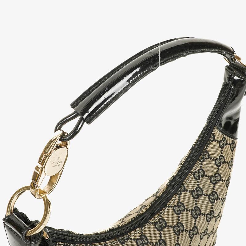Gucci GG Canvas Handle Ring Hobo Bag