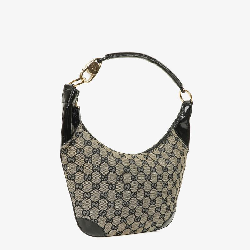 Gucci GG Canvas Handle Ring Hobo Bag