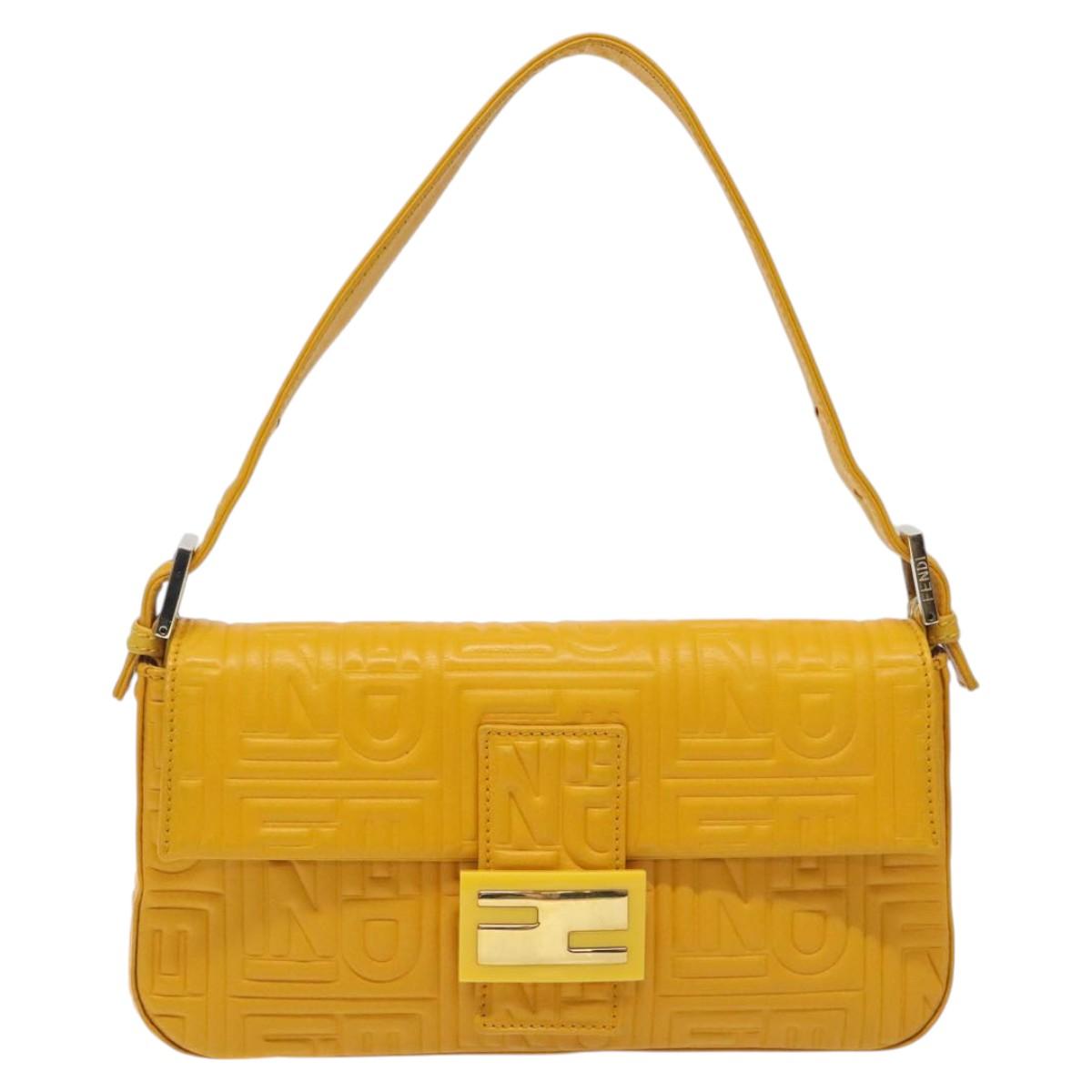 Fendi Baguette NM Bag Zucca Embossed Leather Medium