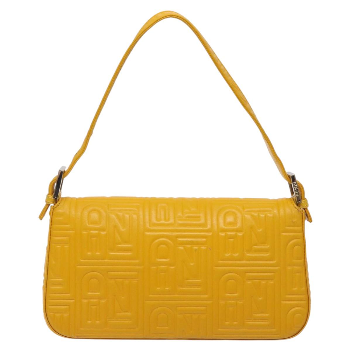 Fendi Baguette NM Bag Zucca Embossed Leather Medium