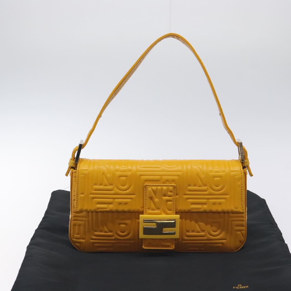 Fendi Baguette NM Bag Zucca Embossed Leather Medium