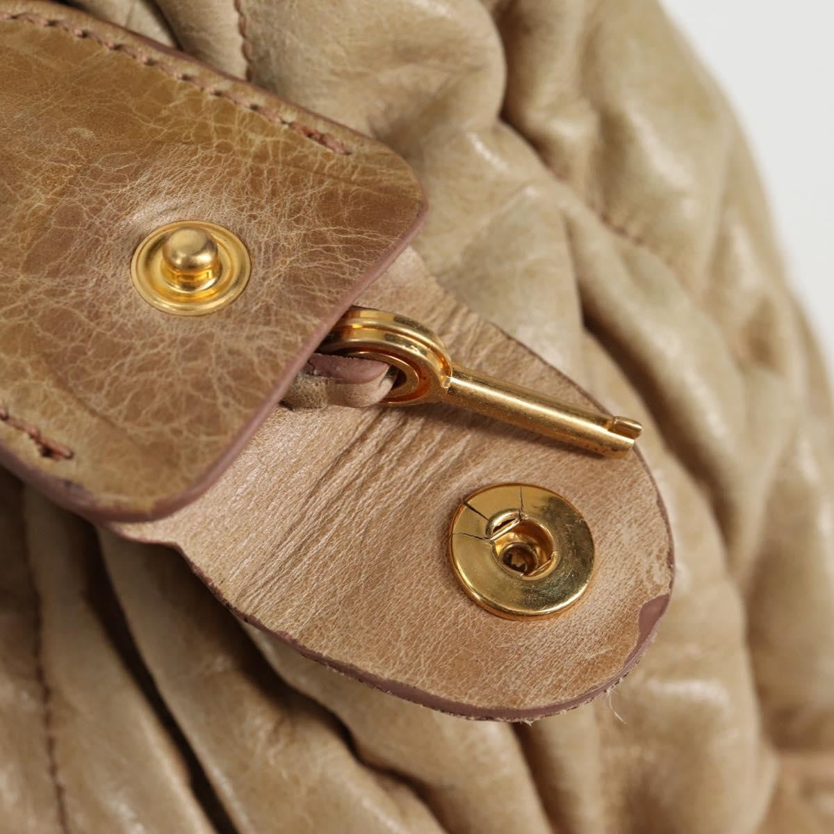 Miu Miu Coffer Convertible Satchel Leather