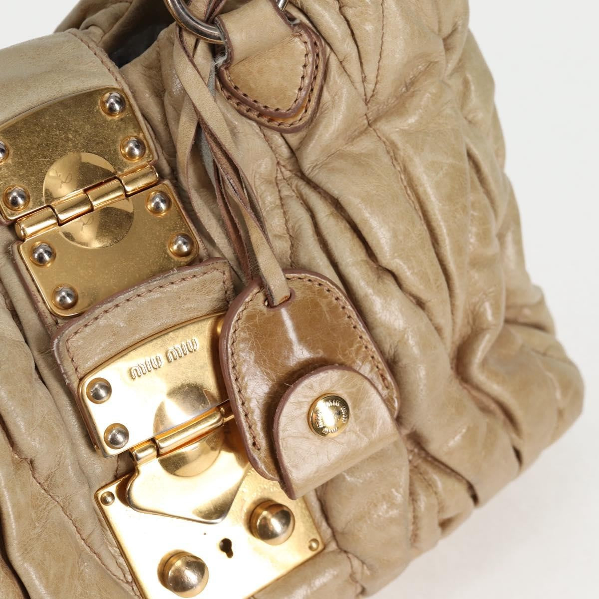 Miu Miu Coffer Convertible Satchel Leather