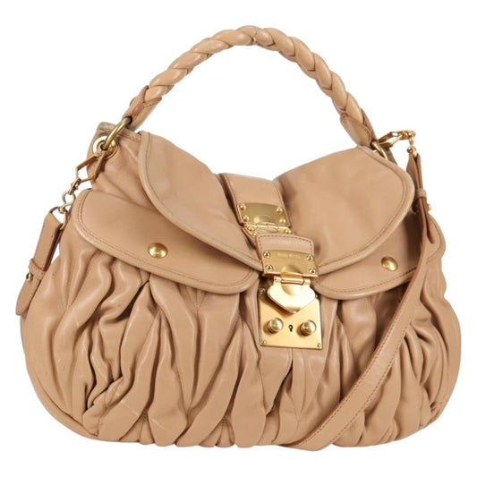 Miu Miu Coffer Convertible Hobo Matelasse Leather Medium