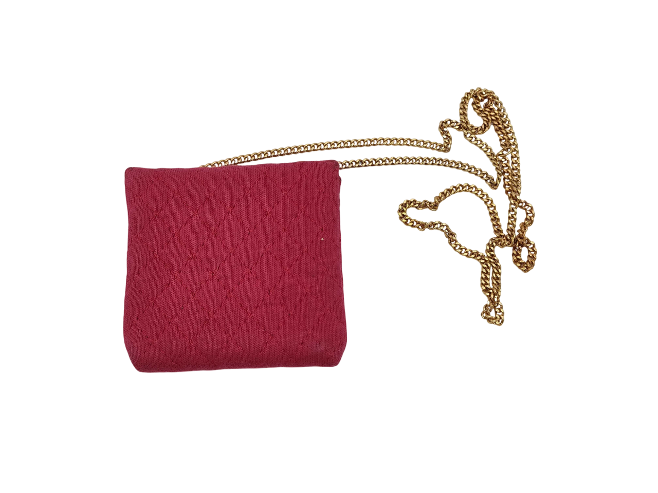 Chanel Classic Flap Card Holder on Chain Quilted Jersey Mini