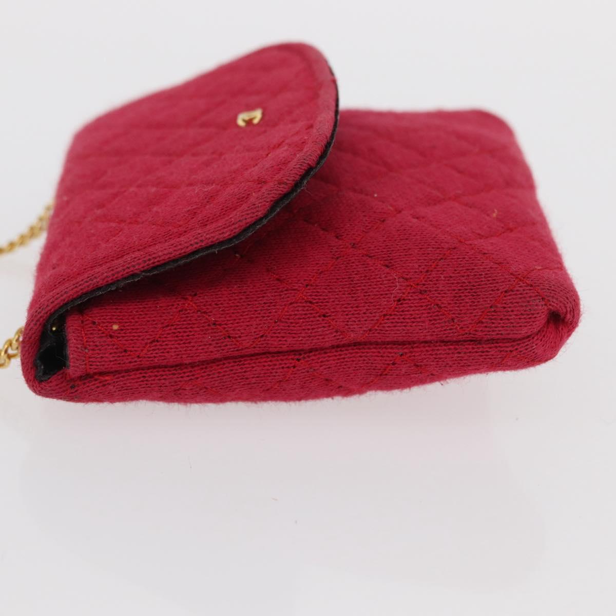 Chanel Vintage Chain Pocket Clutch Cotton