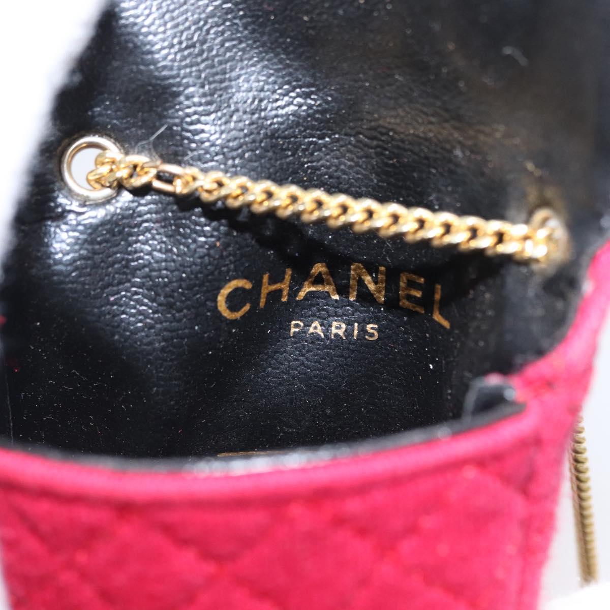 Chanel Vintage Chain Pocket Clutch Cotton