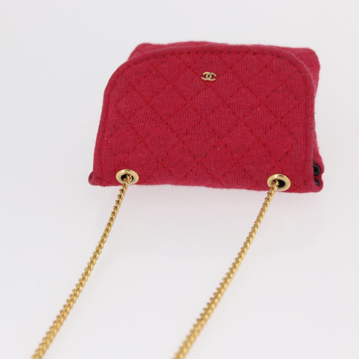Chanel Vintage Chain Pocket Clutch Cotton