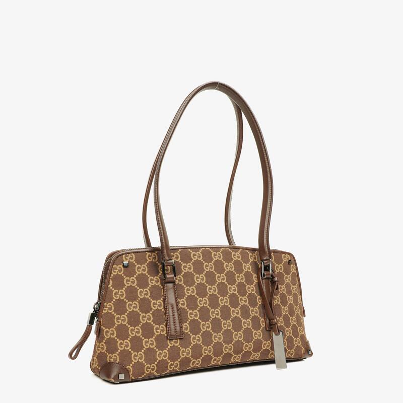 Gucci Brown GG Monogram Canvas Shoulder Bag