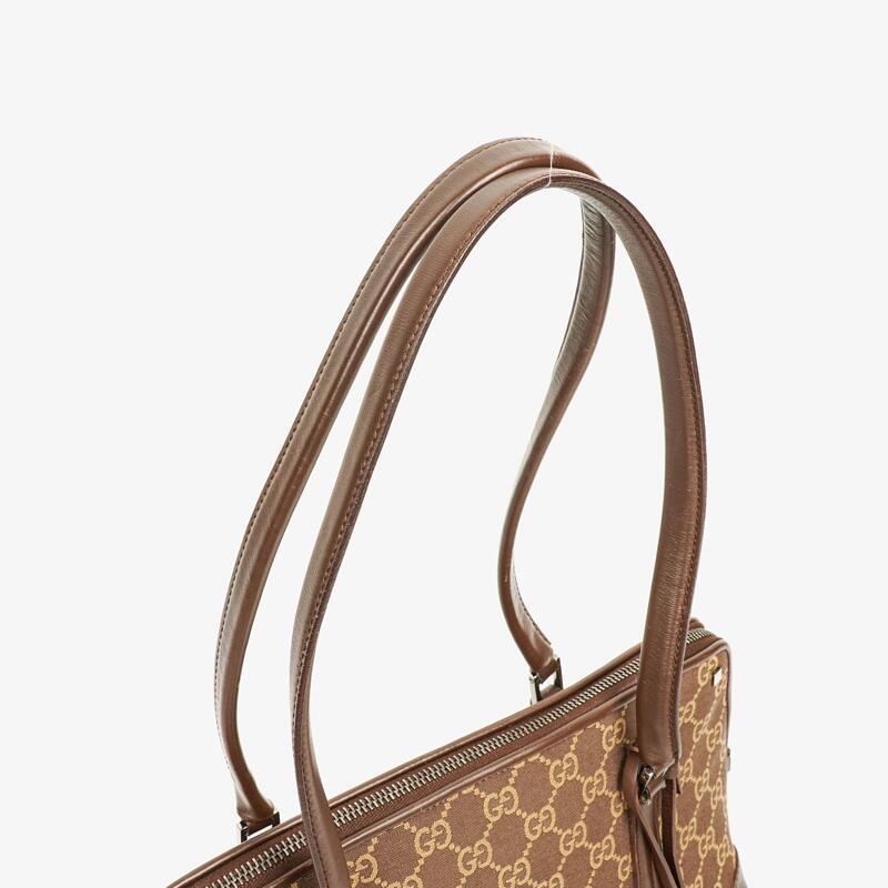 Gucci Brown GG Monogram Canvas Shoulder Bag