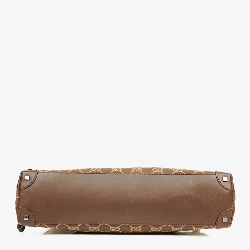 Gucci Brown GG Monogram Canvas Shoulder Bag