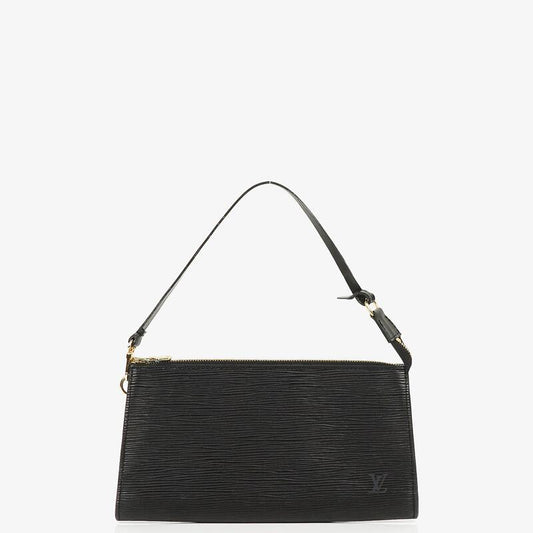 Louis Vuitton Pochette Accessoires Black EPI Leather Clutch Bag