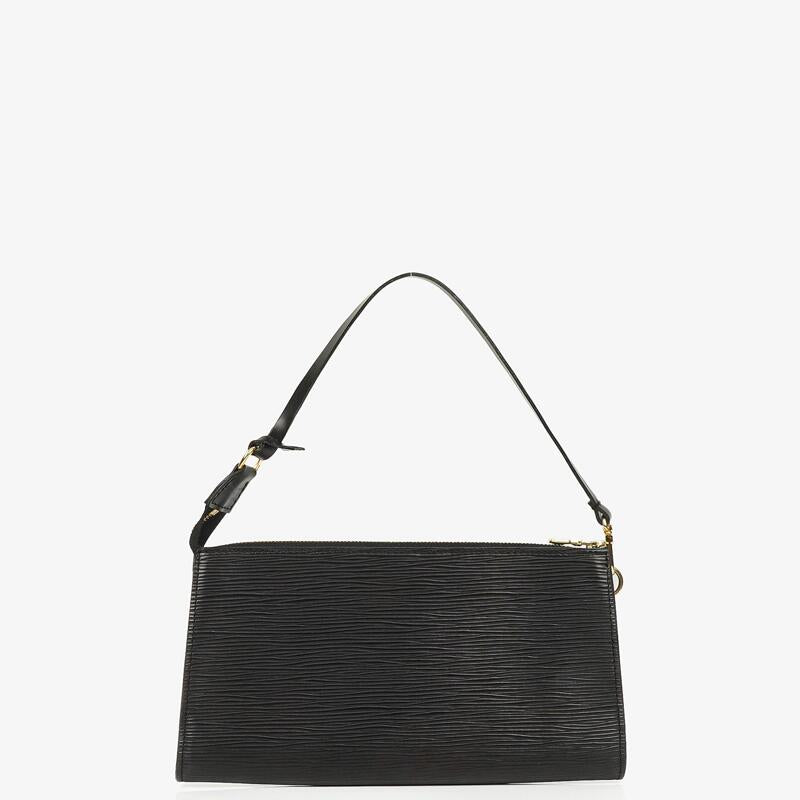 Louis Vuitton Pochette Accessoires Black EPI Leather Clutch Bag