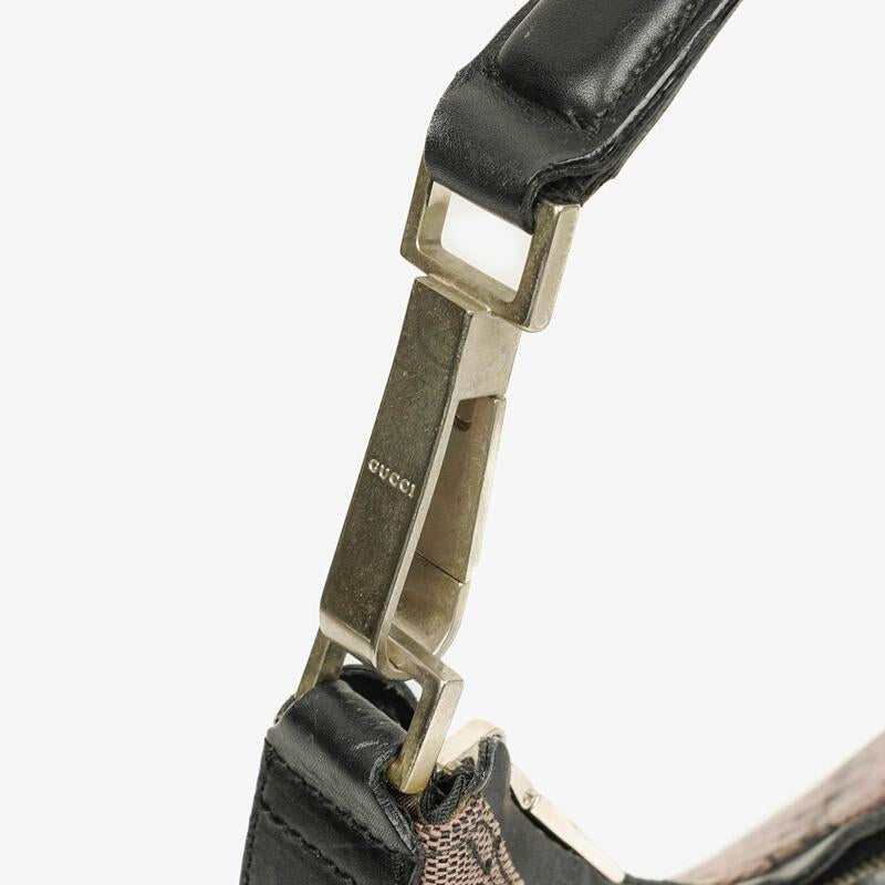 Gucci GG Canvas And Leather Shoulder Hobo Bag