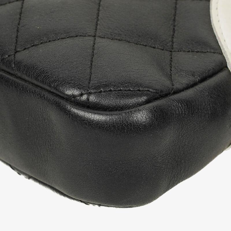 Chanel Cambon Black Leather Quilted Medium Messenger Bag