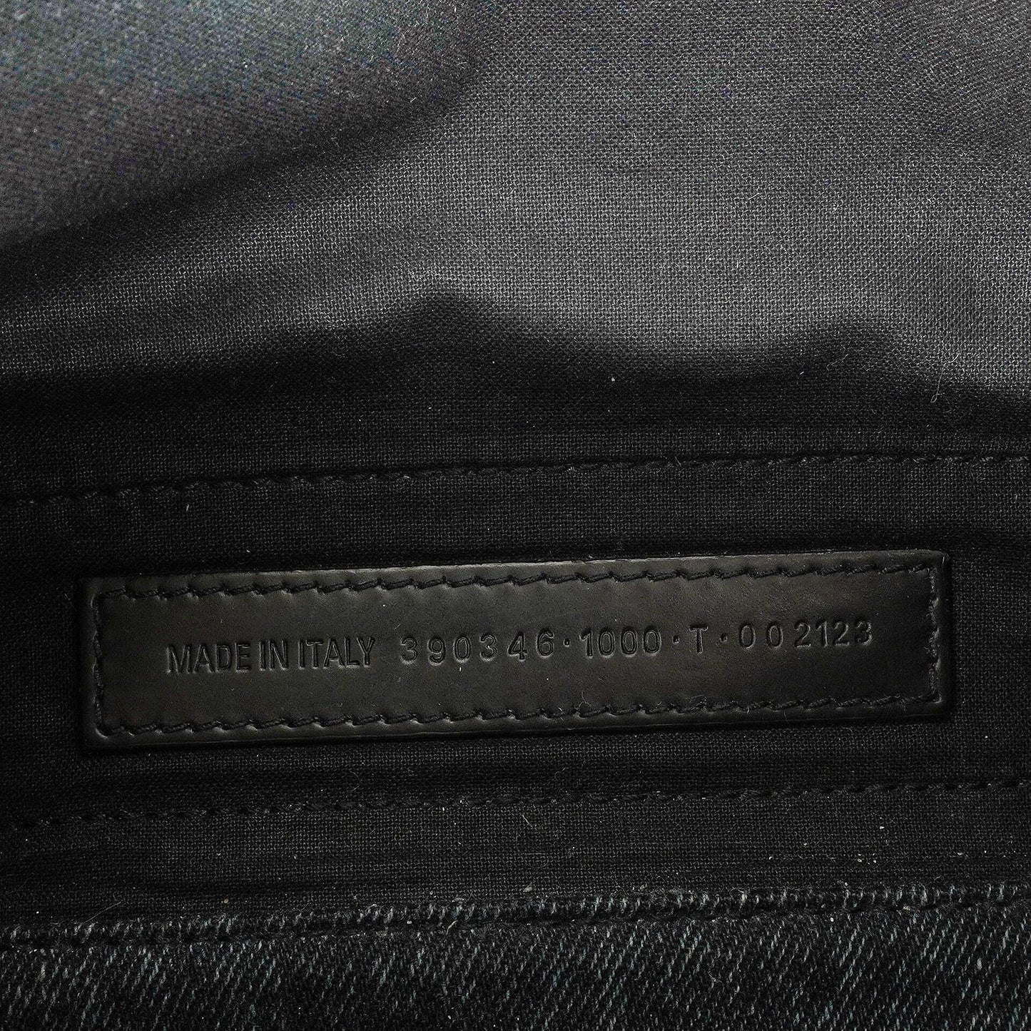 Balenciaga Navy Cabas XS Washed Black Denim Fabric Satin Calfskin Bag
