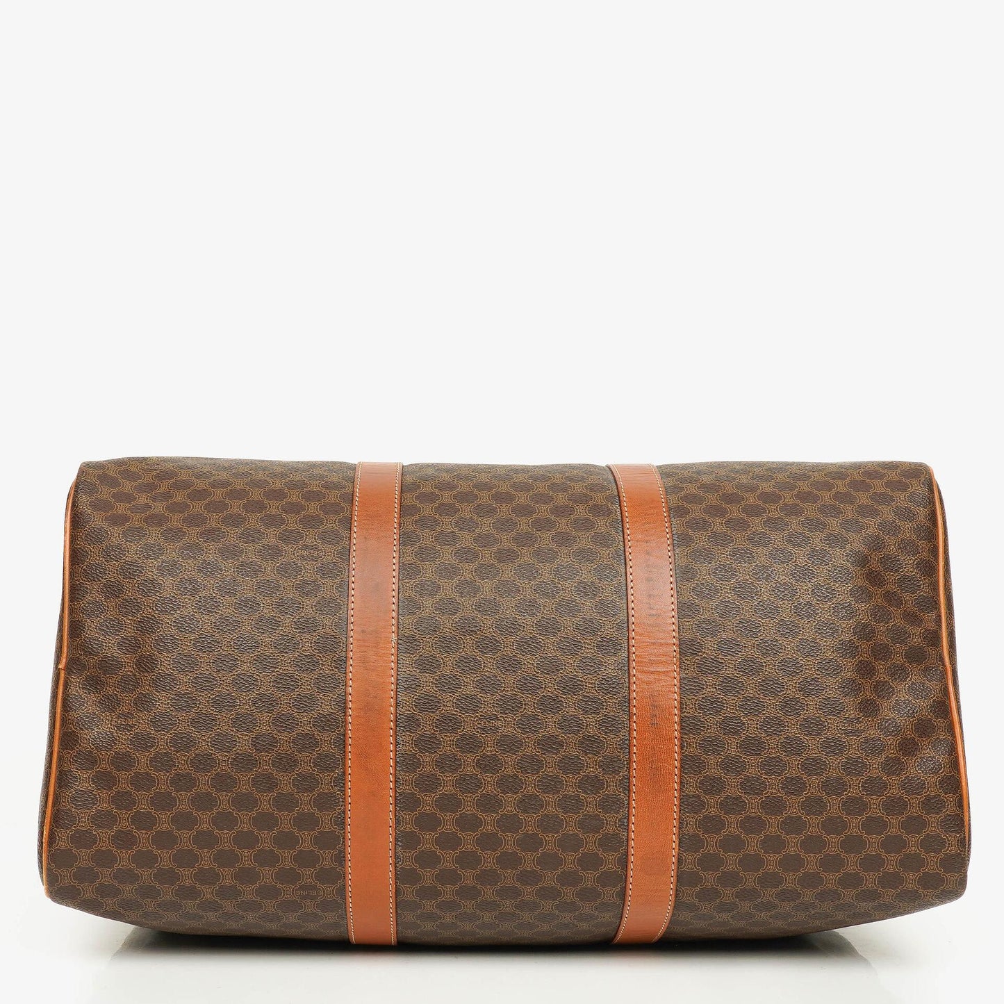 Celine Vintage Macadam Triomphe Brown Travel Bag