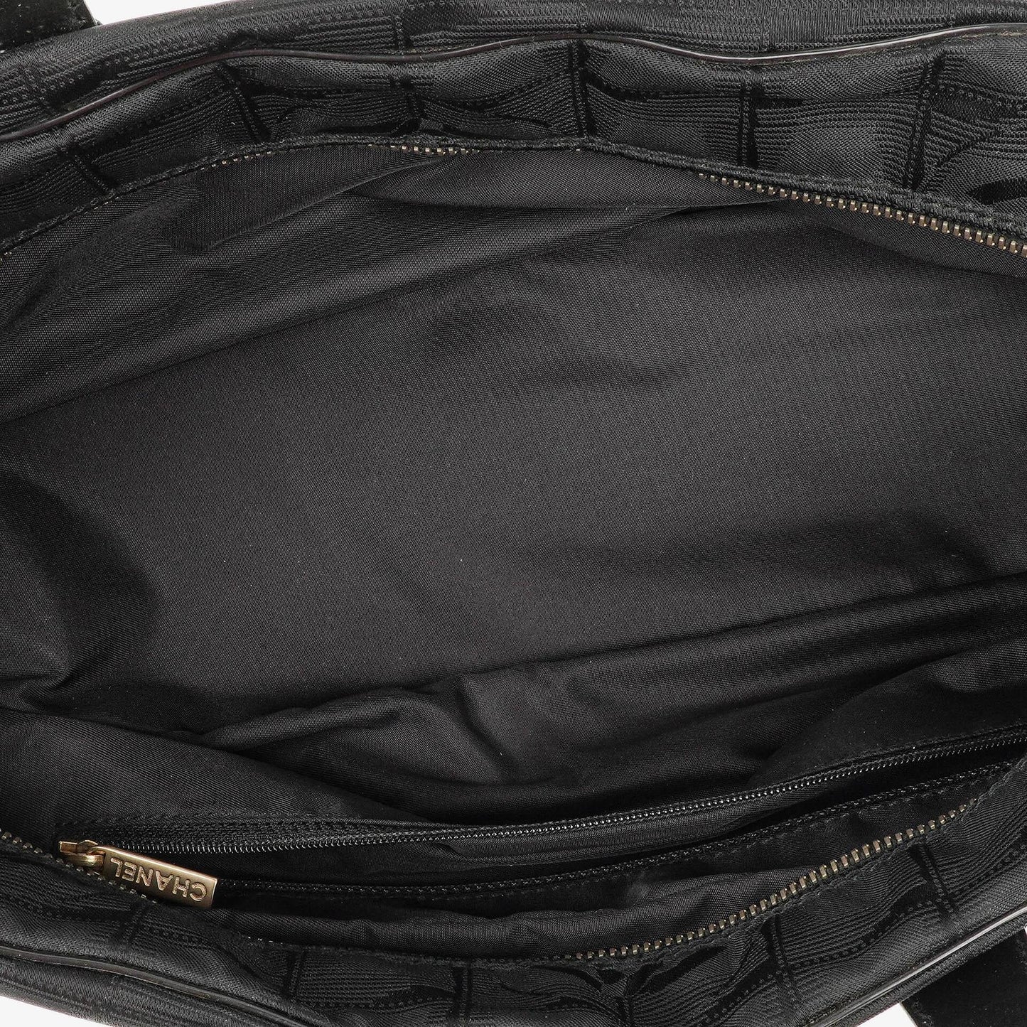 Chanel Black Nylon Travel Bowler Bag