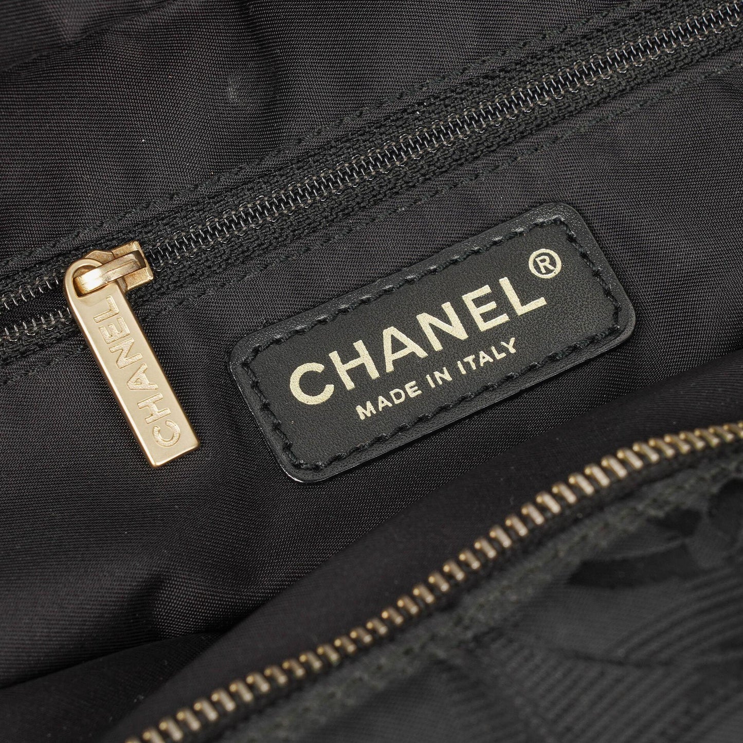 Chanel Black Nylon Travel Bowler Bag