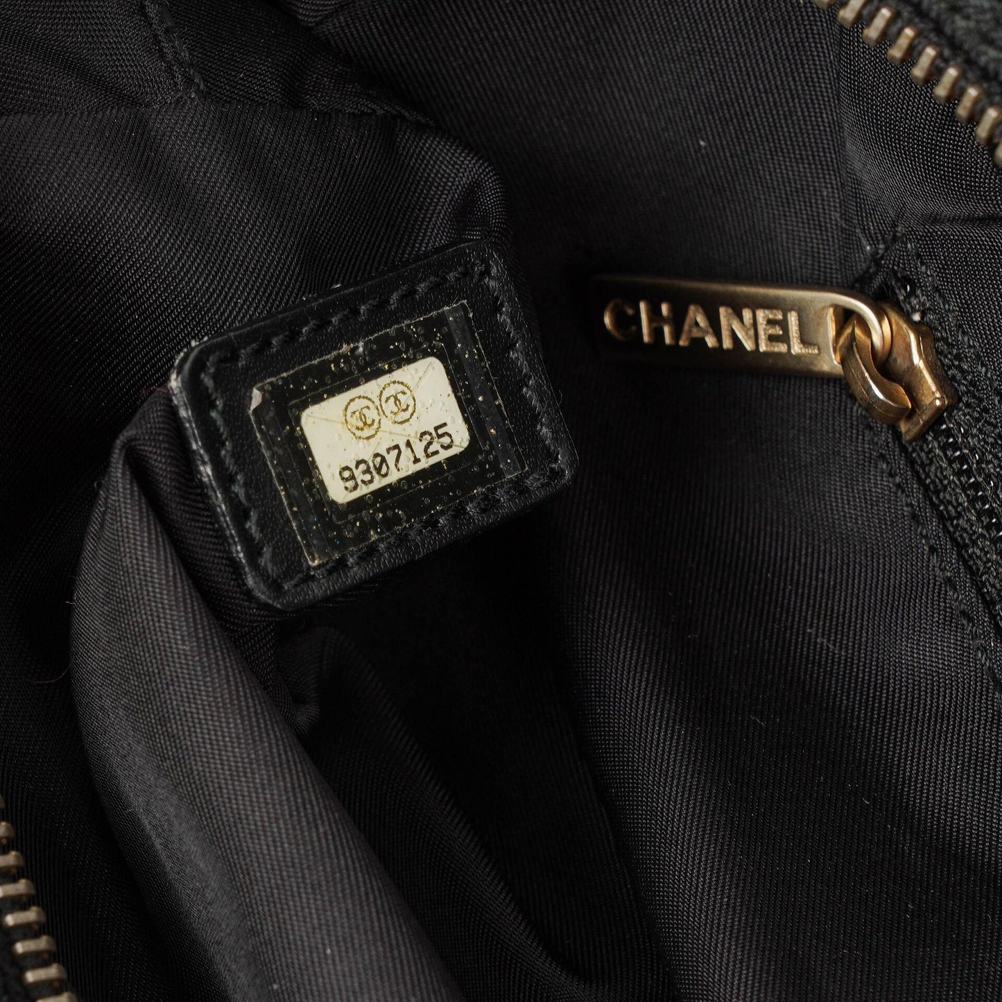 Chanel Black Nylon Travel Bowler Bag
