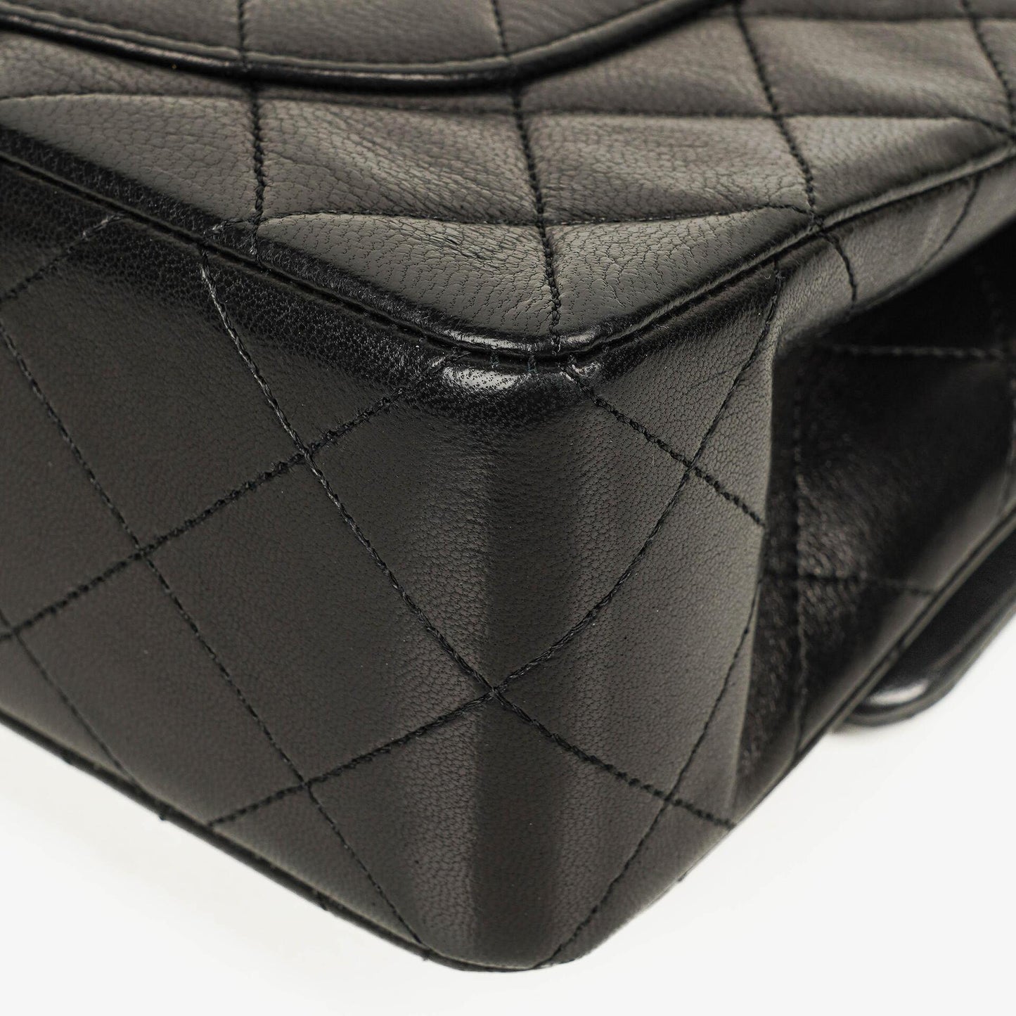 Chanel Vintage Small Classic Double Flap Bag Black Quilted Lambskin 24K Gold-Plated Hardware