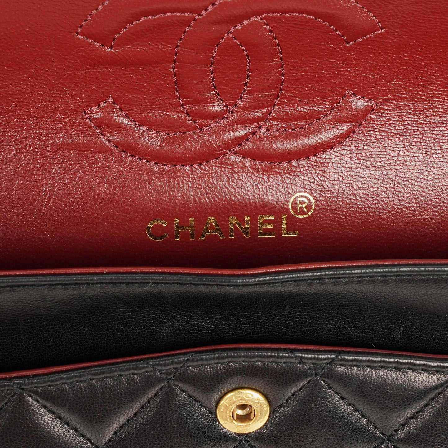 Chanel Vintage Small Classic Double Flap Bag Black Quilted Lambskin 24K Gold-Plated Hardware