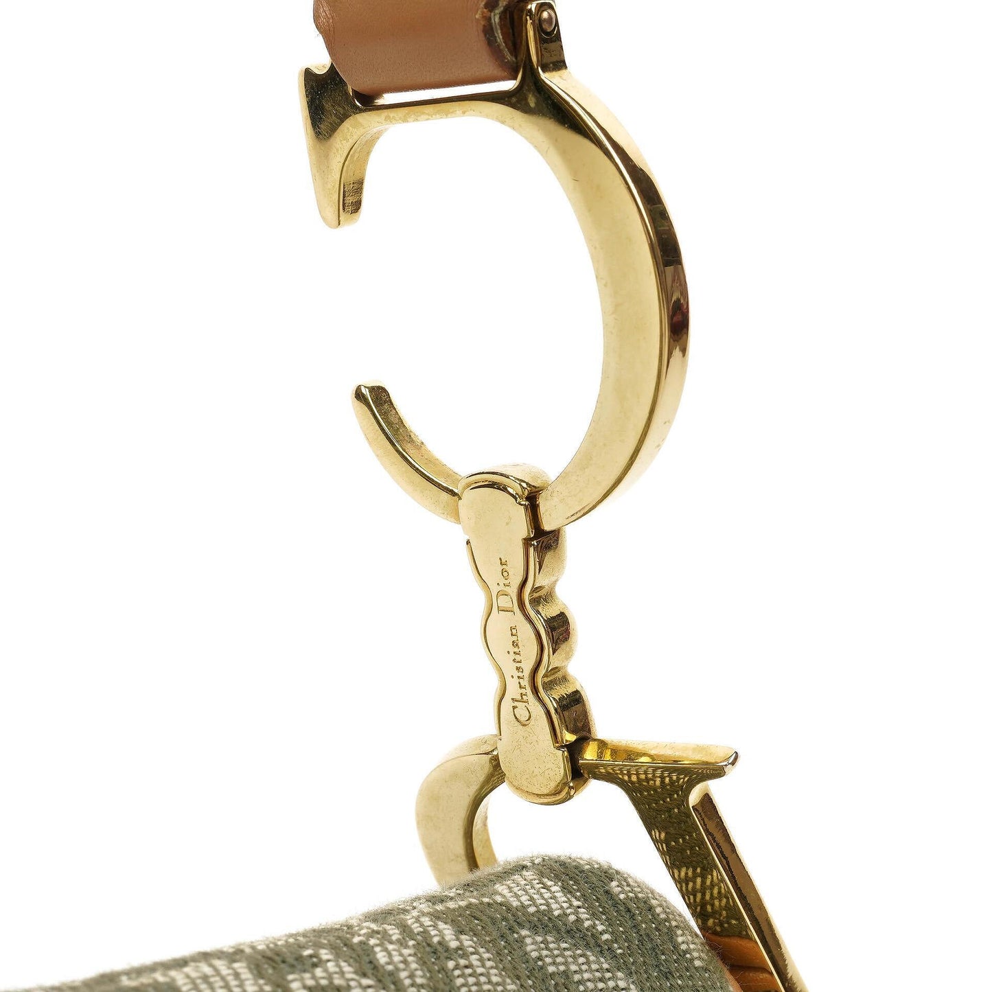 Christian Dior Green Monogram Jacquard Double Saddle Bag