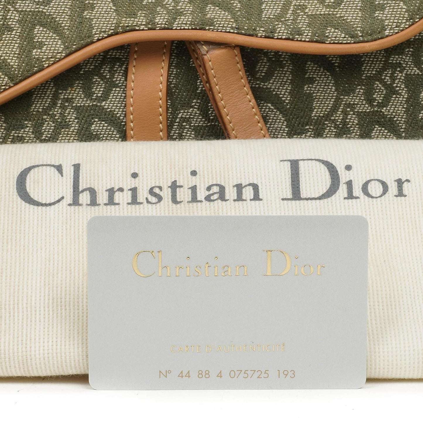 Christian Dior Green Monogram Jacquard Double Saddle Bag