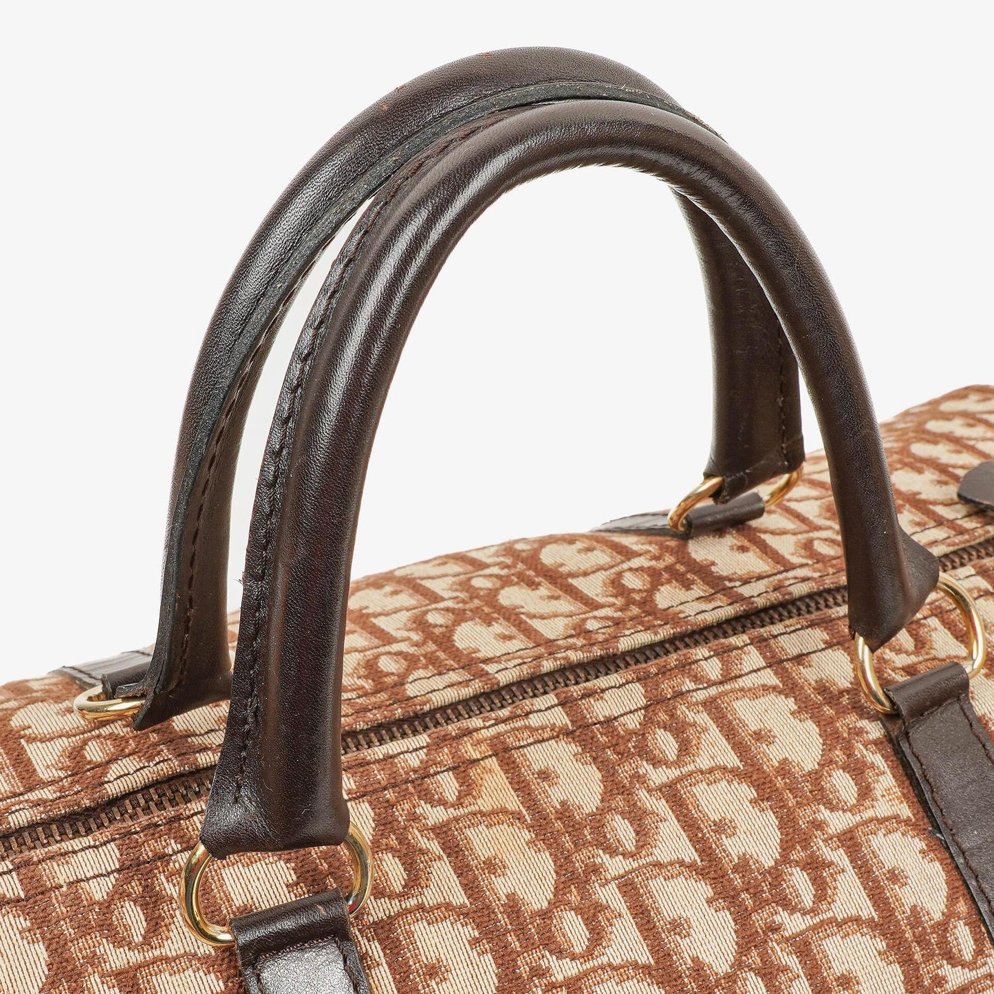 Christian Dior Trotter 40 Vintage Brown Boston Bag