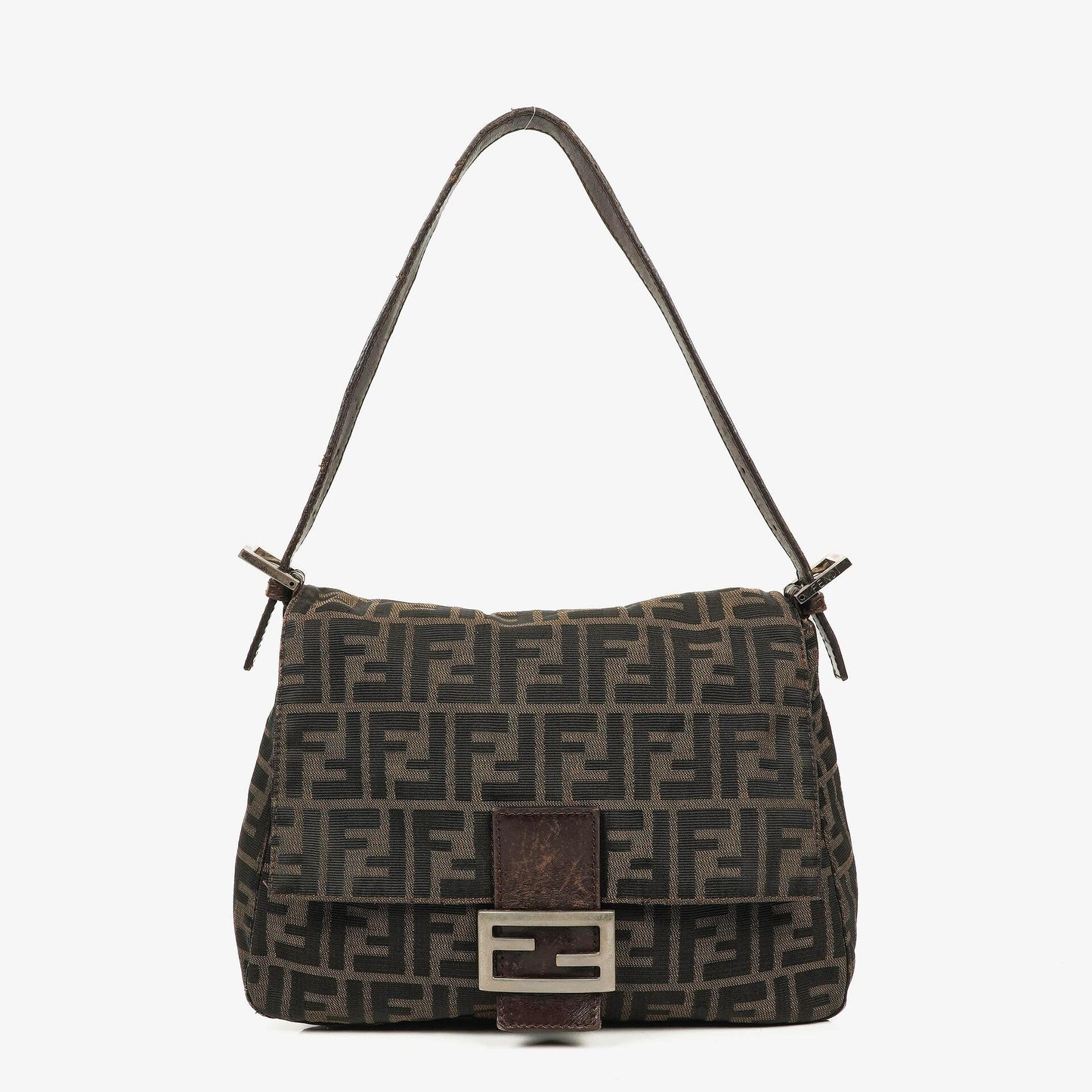 Fendi Mama Baguette Zucca Brown Shoulder Bag