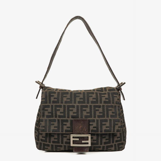 Fendi Mama Baguette Zucca Brown Shoulder Bag