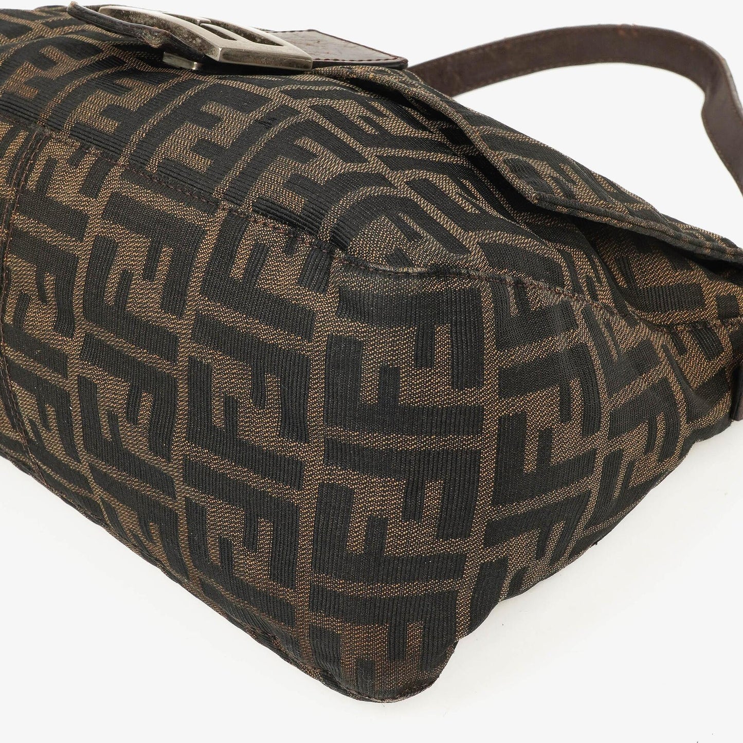 Fendi Mama Baguette Zucca Brown Shoulder Bag