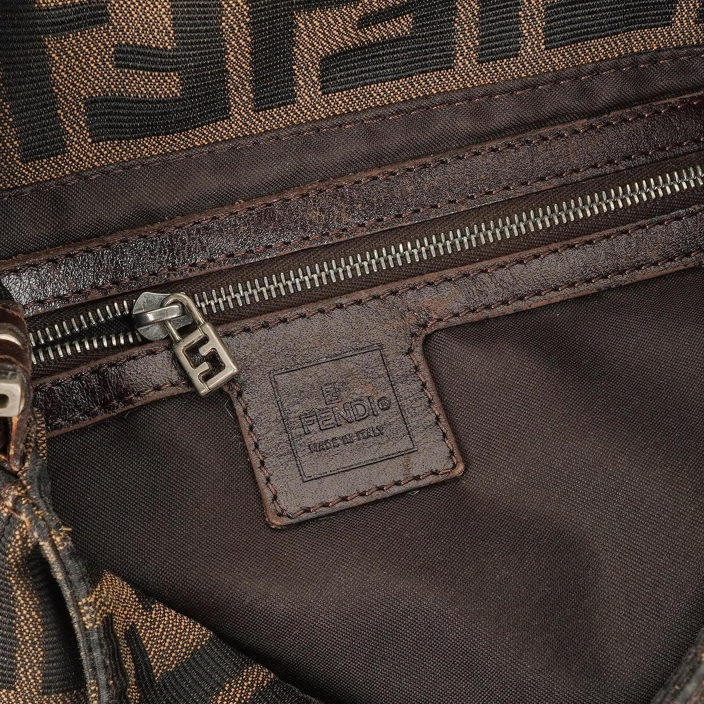 Fendi Mama Baguette Zucca Brown Shoulder Bag