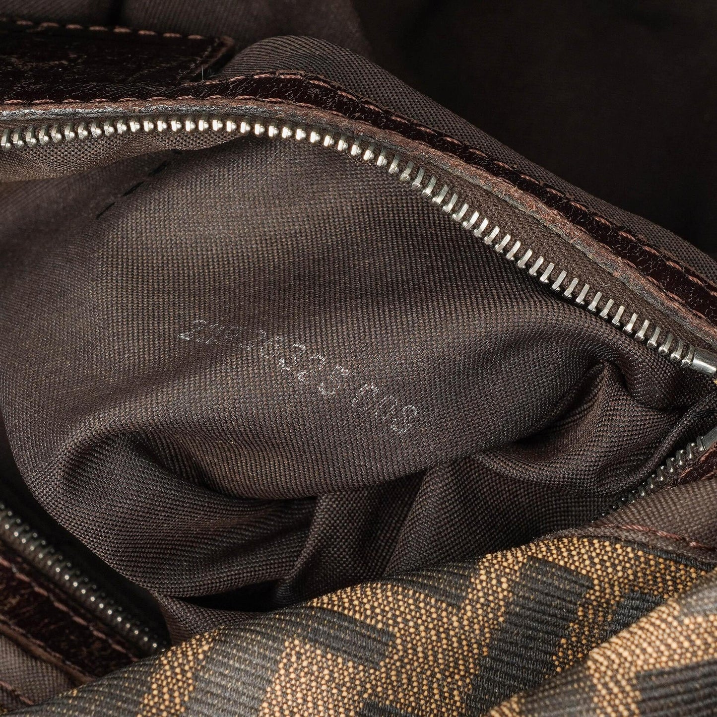 Fendi Mama Baguette Zucca Brown Shoulder Bag