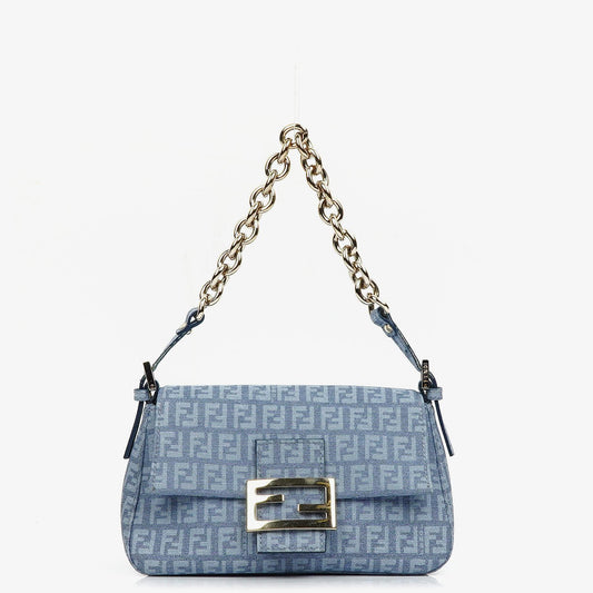 Fendi Mini Mamma Forever Blue Shoulder Bag