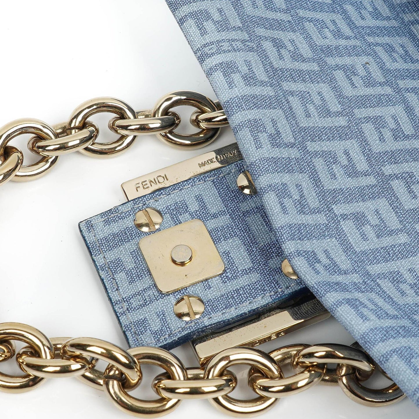 Fendi Mini Mamma Forever Blue Shoulder Bag