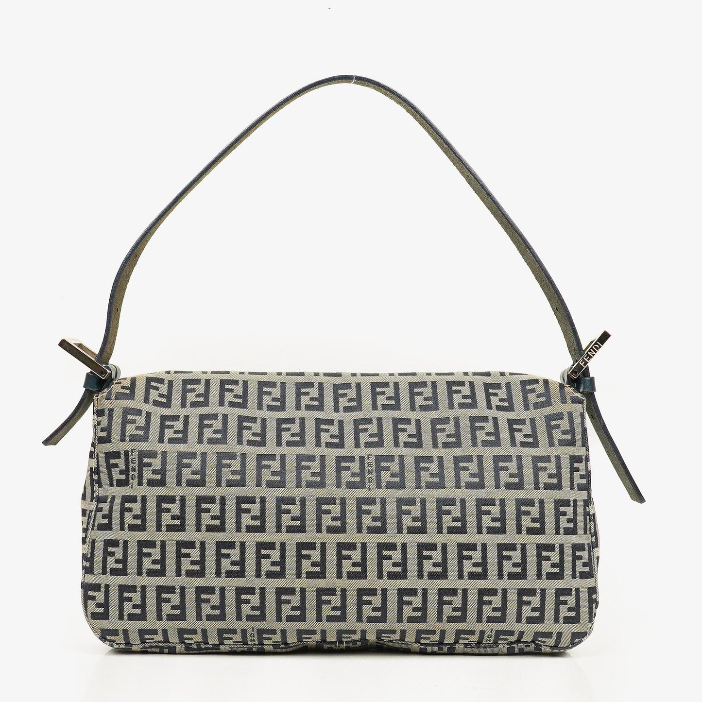 Fendi Zuccino Baguette Navy/Grey Handbag