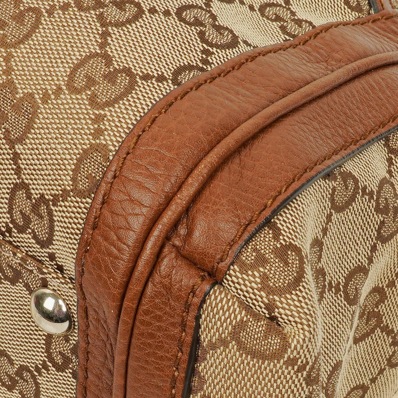 Gucci Bella Monogram Canvas Satchel Tote Bag