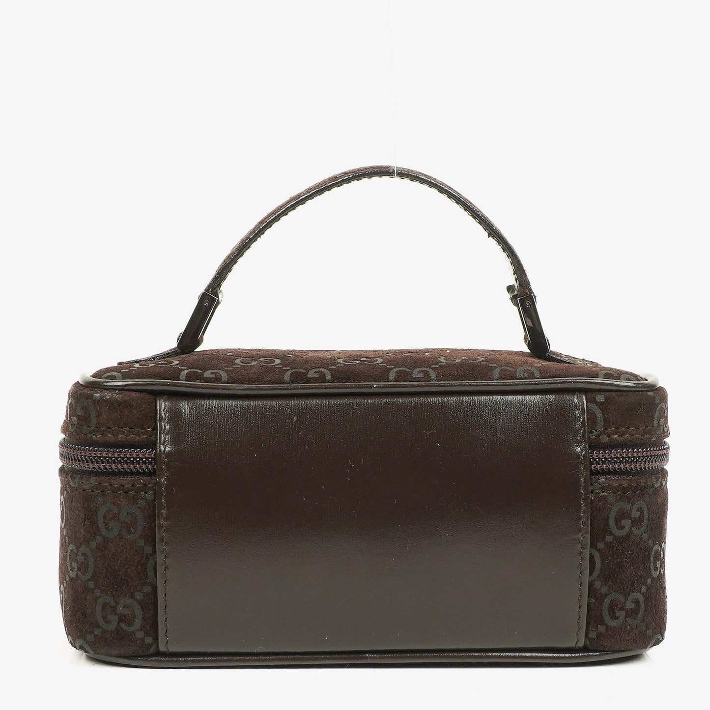 Gucci Brown Suede GG Vanity Bag