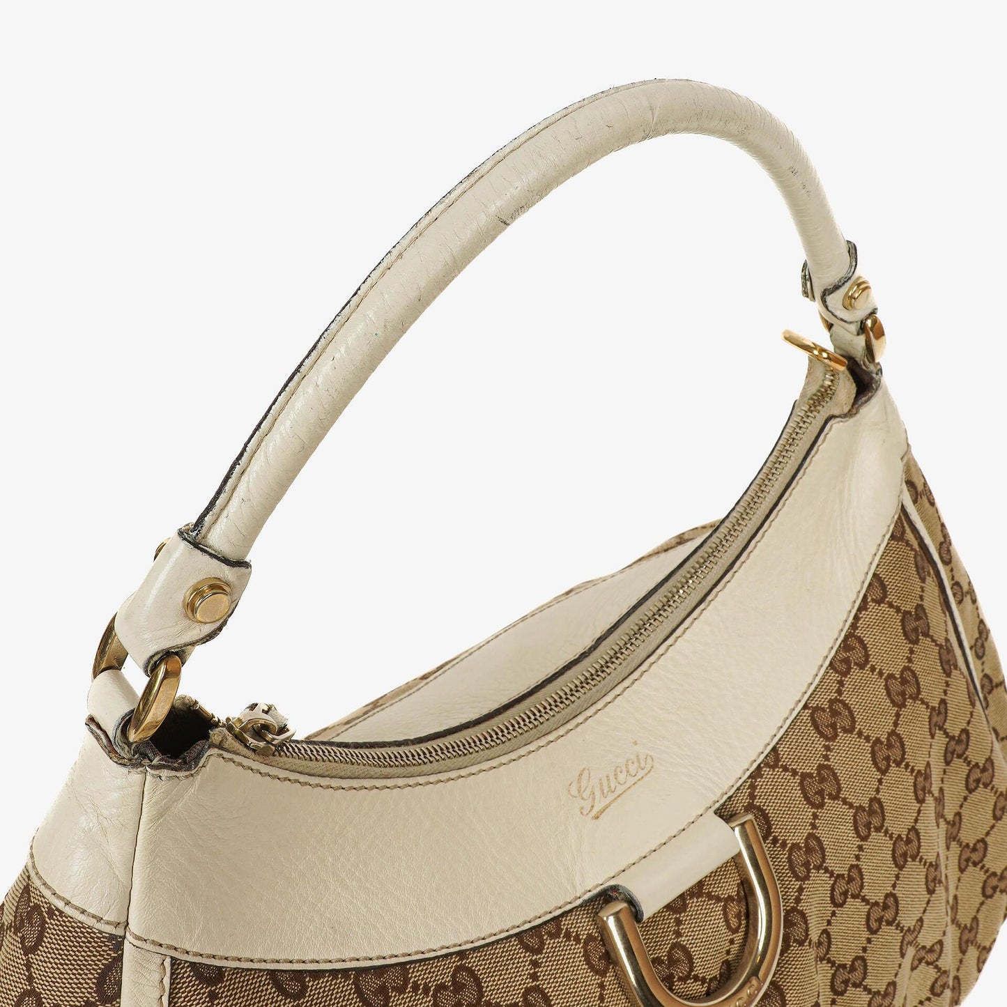 Gucci D Gold Ring Monogram Hobo Bag