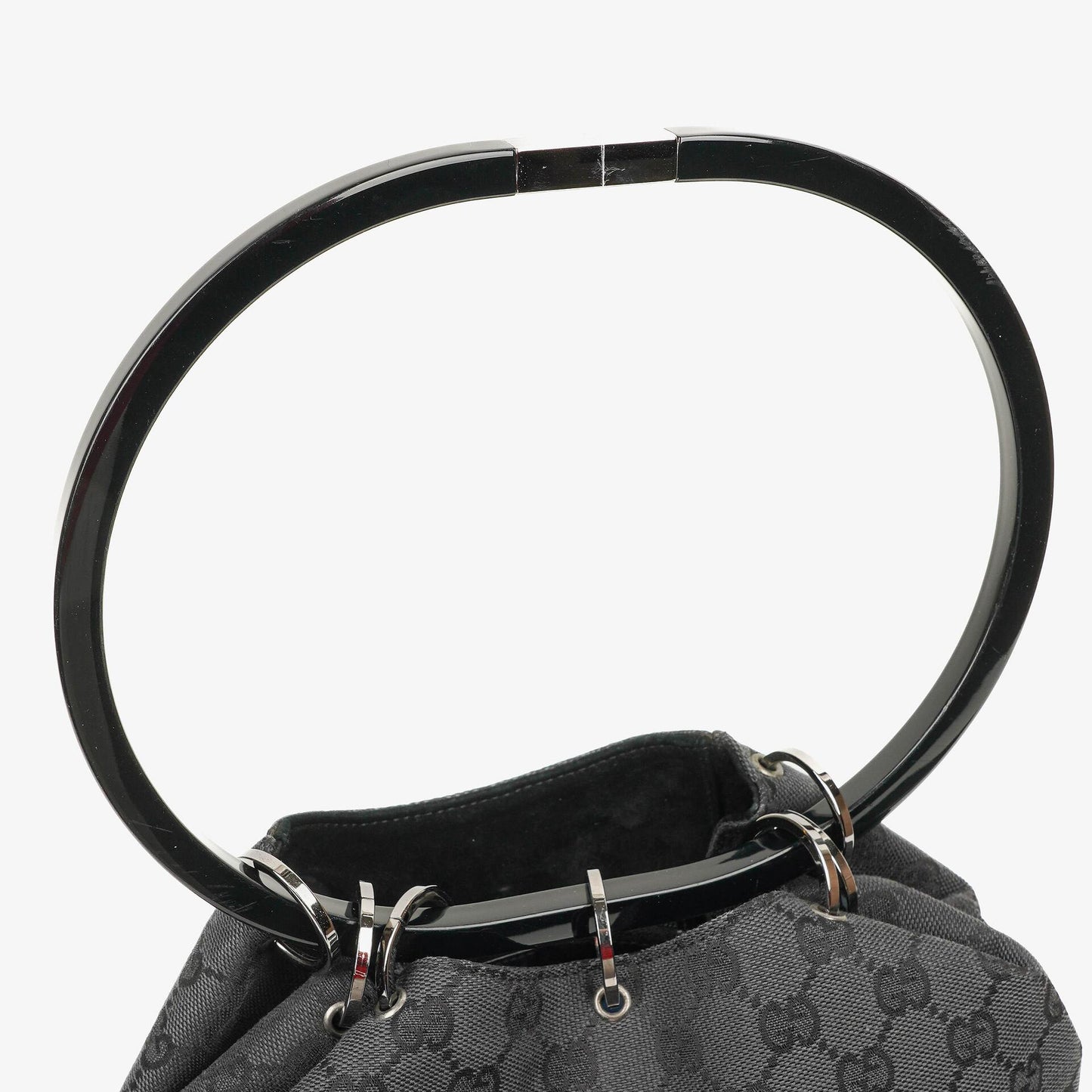 Gucci Loop Bucket Monogram Tote Black