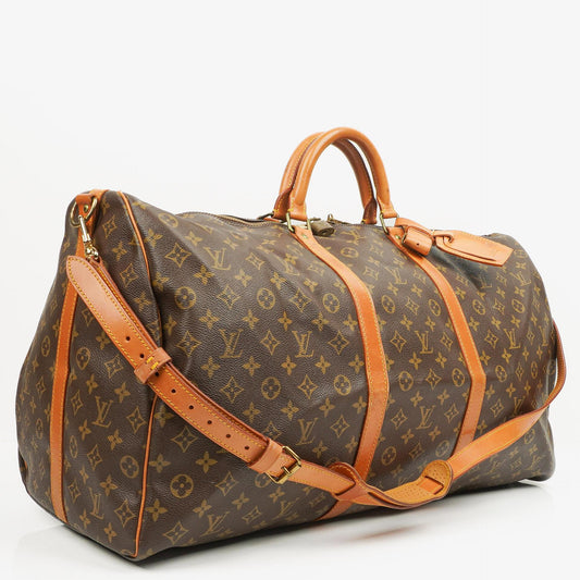 Louis Vuitton Keepall 60 Bandoulière Monogram Canvas Travel Bag