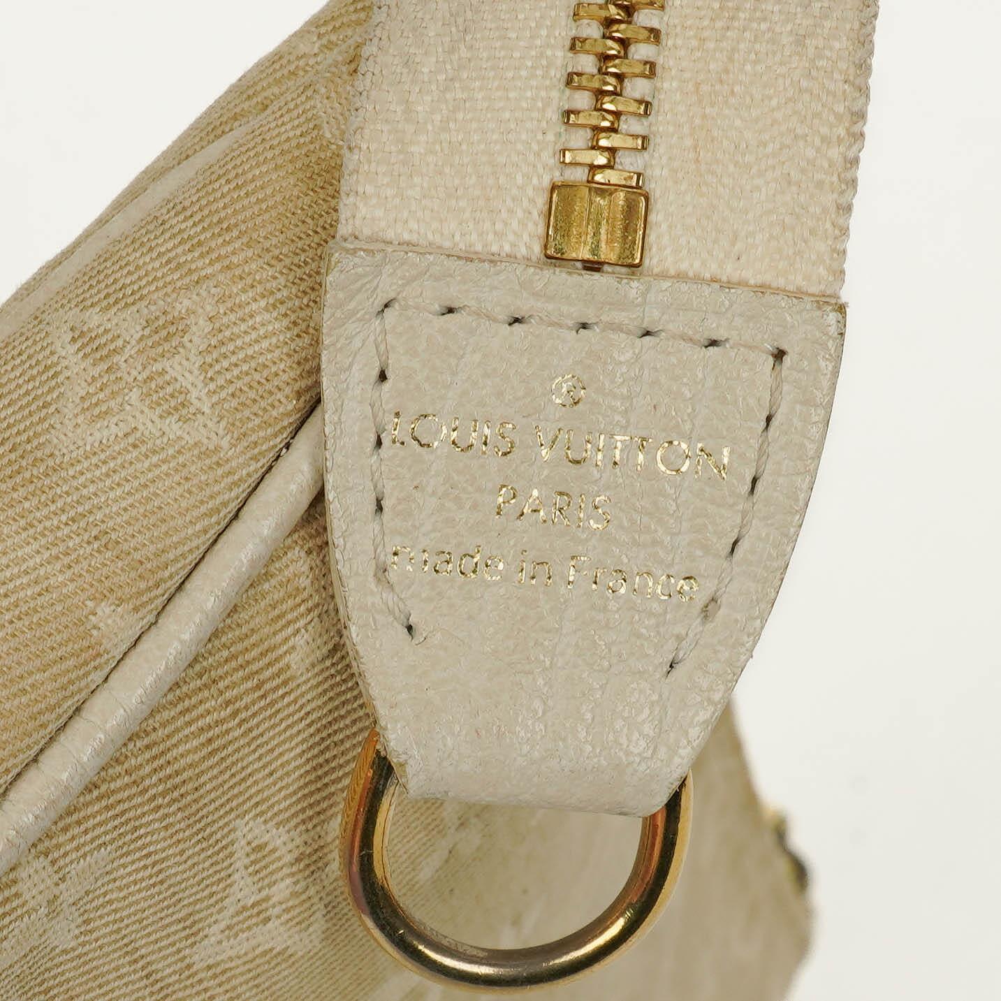Louis Vuitton Mini Pochette Accessoires Mini Lin Dune Clutch Handbag