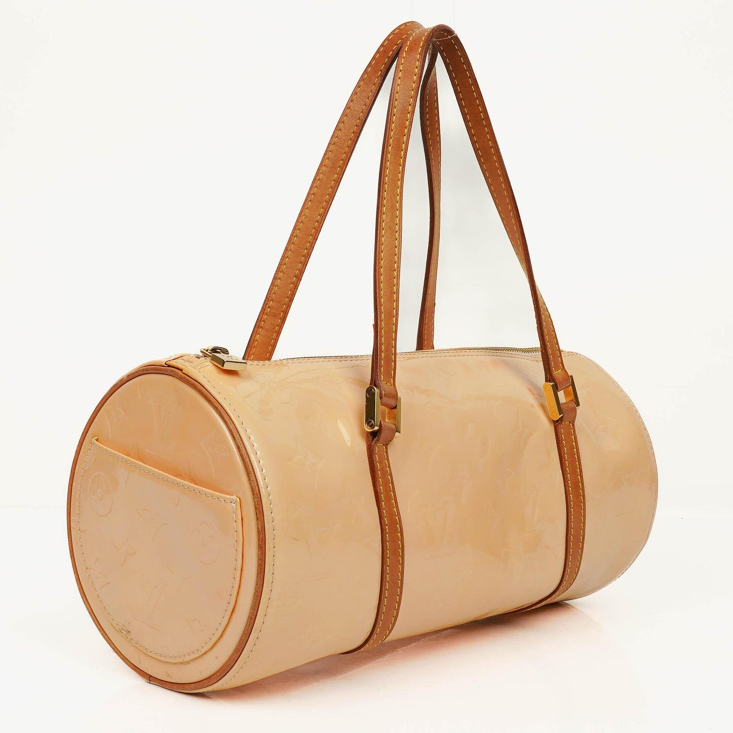 Louis Vuitton Papillon 30 Bedford Cream Beige Monogram Vernis Leather Bag