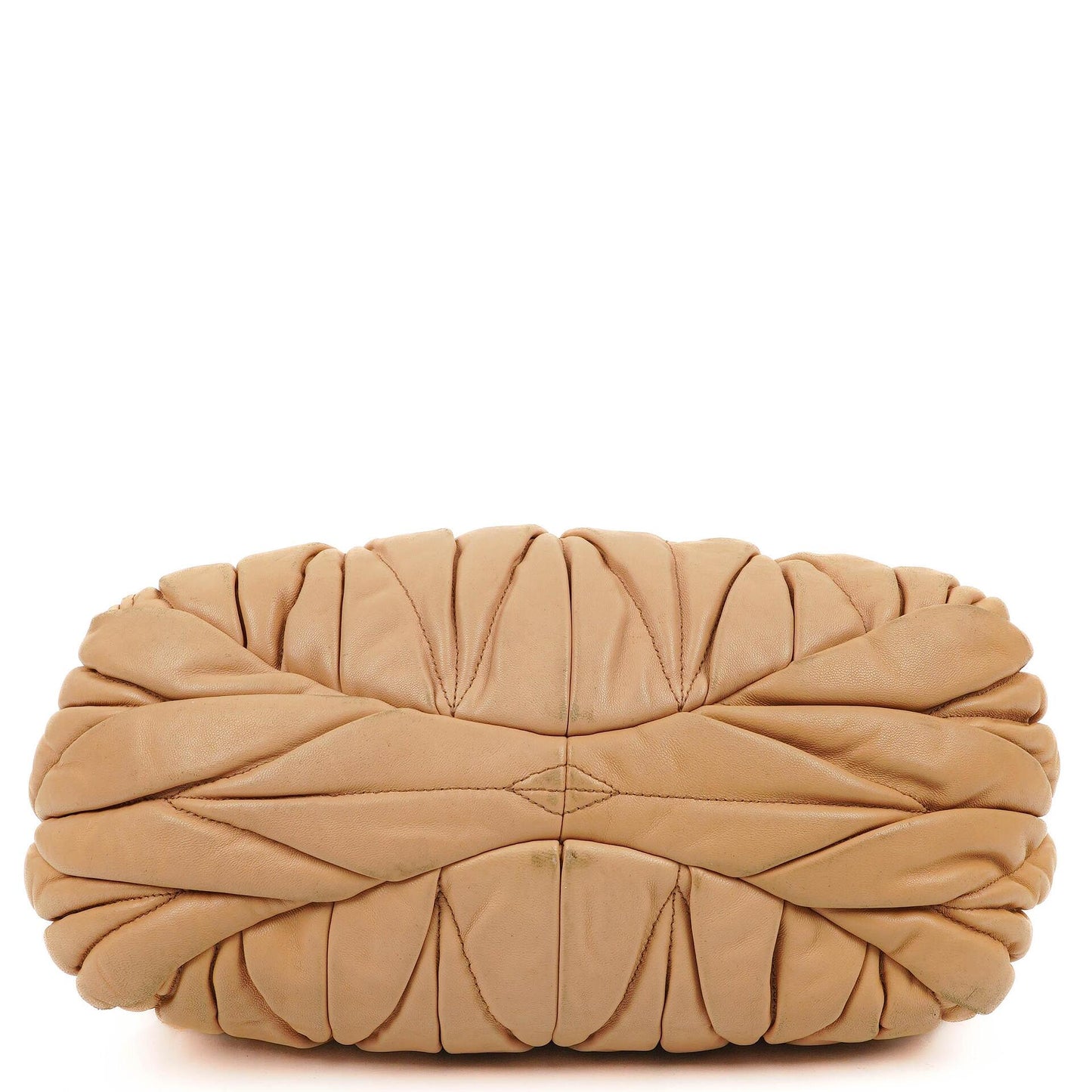 Miu Miu Matelasse Beige Leather Tote Bag