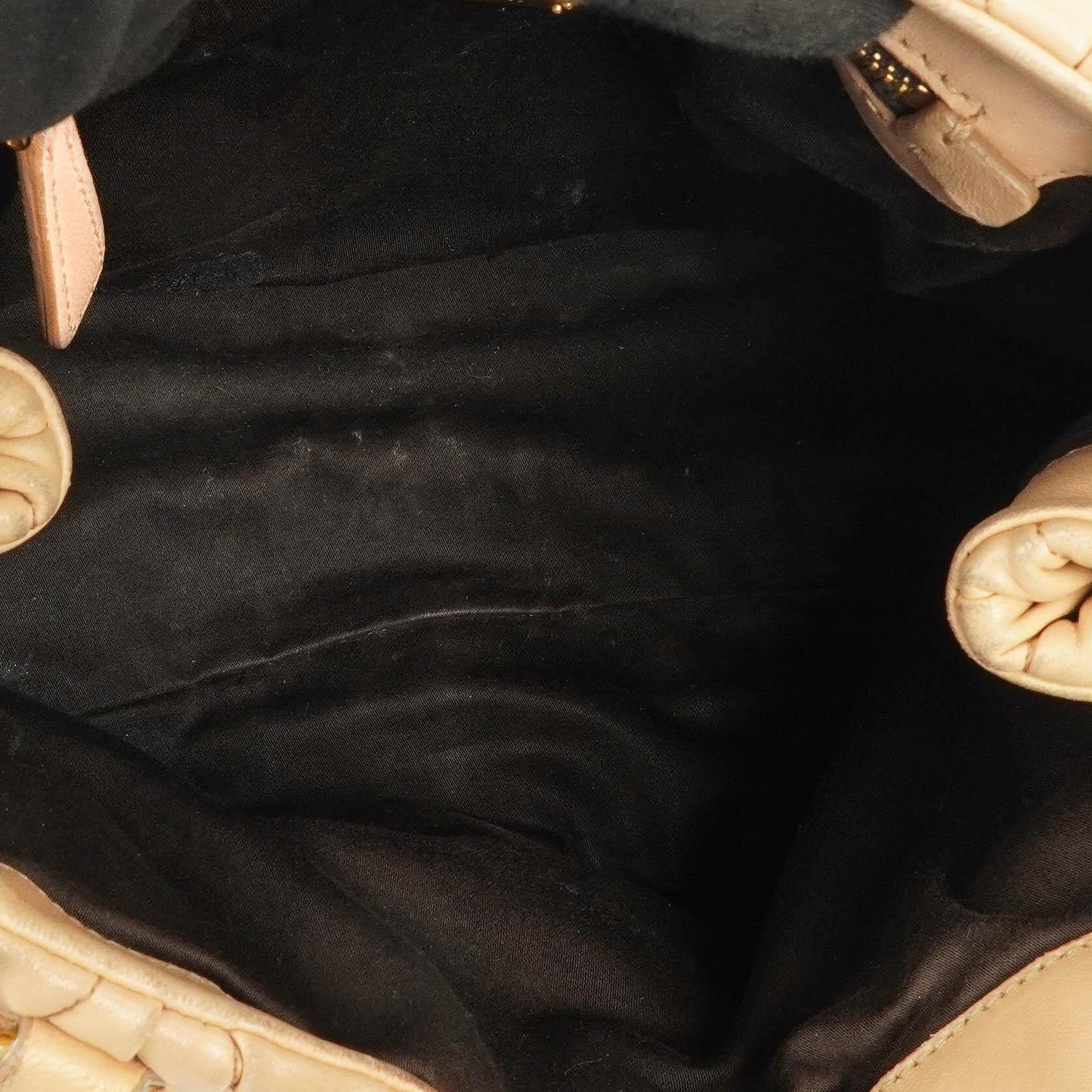 Miu Miu Matelasse Beige Leather Tote Bag